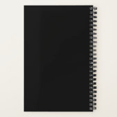 Trendy Black Noir Modernes Monogramm Notizblock (Rückseite)