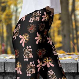 Trendy Black Pattern Leggings