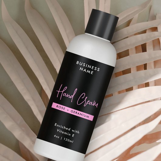 Trendy Black & Pink 4 OZ Cosmo Flasche Etikett Rechteckiger Aufkleber