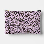 Trendy Black & Pink Leopard Fur Effekt Rpt Muster Zubehörtasche (Vorderseite)