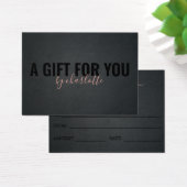 Trendy Black Pink Makeup Artist Geschenkzertifikat (Schreibtisch)