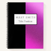 Trendy Black Pink Notizblock (Vorderseite)