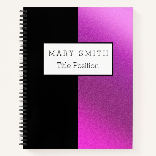 Trendy Black Pink Notizblock (Vorderseite)