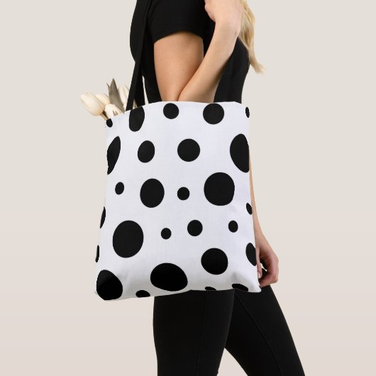 Trendy Black Polka Dot Pattern Tasche (Von Nahem)