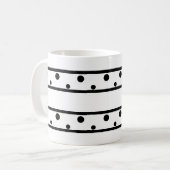 Trendy Black Polka Dots Kaffeetasse (Vorderseite Links)