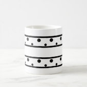 Trendy Black Polka Dots Kaffeetasse (Mittel)