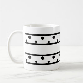 Trendy Black Polka Dots Kaffeetasse
