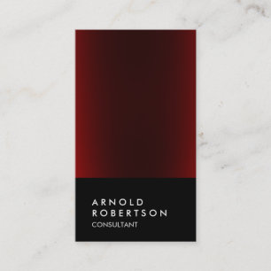 Trendy Black Red Consultant Business Card Visitenkarte