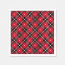 Trendy Black Red Kariert