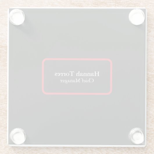 Trendy Black & Red Schlicht Creative Modern Glasuntersetzer (Rückseite)