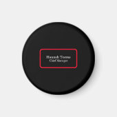 Trendy Black & Red Schlicht Creative Modern Magnet (Vorne)