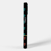 Trendy Black Red Turquoise Crosses Lion of Judah Case-Mate iPhone Hülle (Rückseite / Rechts)