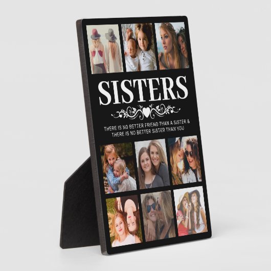 Trendy Black Sister Foto Collage Fotoplatte (Seite)