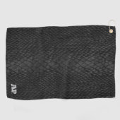 Trendy Black Snakeskin Golf Handtuch (Horizontal)