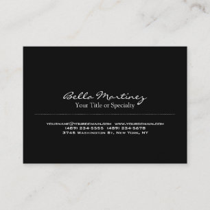Trendy Black Special Einzigartig Beruflich Visitenkarte
