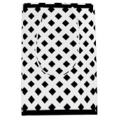TRENDY BLACK SQUARE MITTLERE GESCHENKTÜTE (Vorderseite)