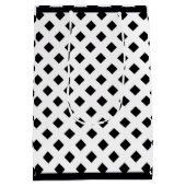 TRENDY BLACK SQUARE MITTLERE GESCHENKTÜTE (Rückseite)
