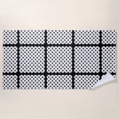 TRENDY BLACK SQUARE STRANDTUCH (Vorderseite)