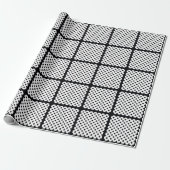 TRENDY BLACK SQUARE WRAP GESCHENKPAPIER (Ungerollt)