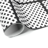 TRENDY BLACK SQUARE WRAP GESCHENKPAPIER (Rolleneckpunkt)