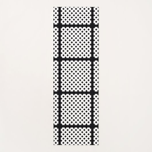TRENDY BLACK SQUARE YOGAMATTE (Vorderseite)