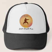 Trendy Black Typografy Karate Martial Arts