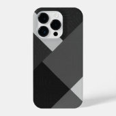 Trendy Black, White and Gray Patterned Phone Case iPhone Hülle (Rückseite)