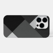 Trendy Black, White and Gray Patterned Phone Case iPhone Hülle (Rückseite (Horizontal))