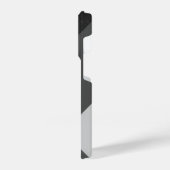 Trendy Black, White and Gray Patterned Phone Case iPhone Hülle (Linke Seite)