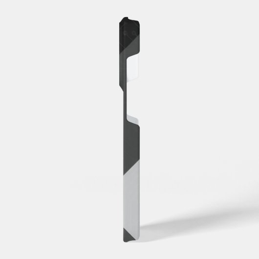 Trendy Black, White and Gray Patterned Phone Case iPhone Hülle (Linke Seite)