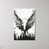 Trendy Black & White Eagle Leinwanddruck (Vorderseite)