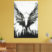 Trendy Black & White Eagle Leinwanddruck (Insitu (Wohnzimmer))