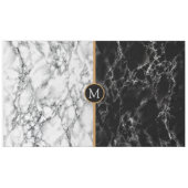 Trendy Black & White Marmor Stone - Fügen Sie Ihre Tischdecke (Vorderseite (Horizontal))