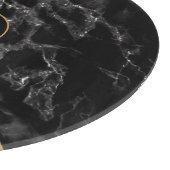 Trendy Black & White Marmorstein - Anpassbar - Schneidebrett (Ecke)