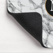 Trendy Black & White Marmorstein - Fügen Sie Ihren Mousepad (Ecke)