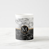Trendy Black & White Marmorstein - Fügen Sie Ihren Porzellantasse (Vorderseite)