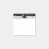 Trendy Black & White Marmorstein - Fügen Sie Ihren Post-it Klebezettel (Vorderseite)