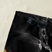 Trendy Black & White Marmorstein - Fügen Sie Ihren Strandtuch (Beispiel)