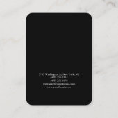 Trendy Black & White Schlicht Creative Moderne Sei Visitenkarte (Rückseite)