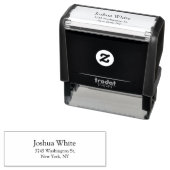 Trendy Black & White Schlicht Elegant Legible Permastempel (Beispiel)