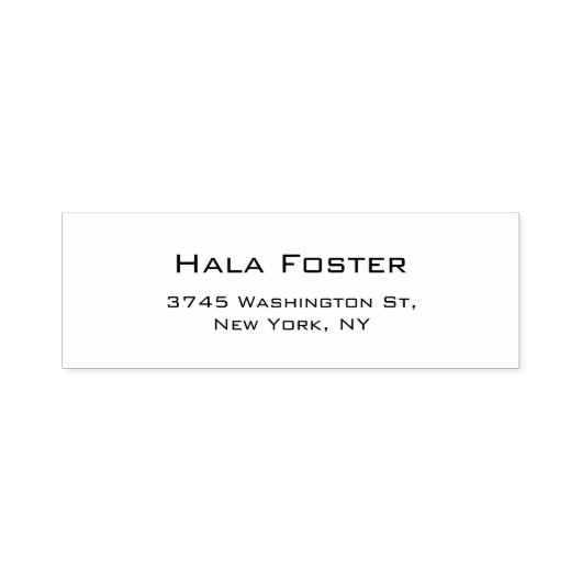 Trendy Black & White Schlicht Elegant Moderner Sti Permastempel (Design)