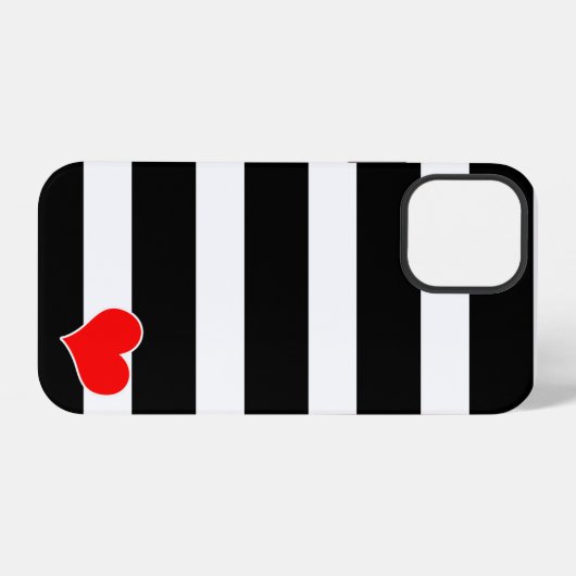 Trendy Black & White Striped iPhone Hülle (Rückseite (Horizontal))