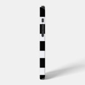 Trendy Black & White Striped iPhone Hülle (Linke Seite)