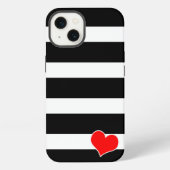 Trendy Black & White Striped iPhone Hülle (Rückseite)