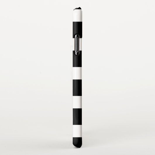 Trendy Black & White Striped iPhone Hülle (Rechte Seite)