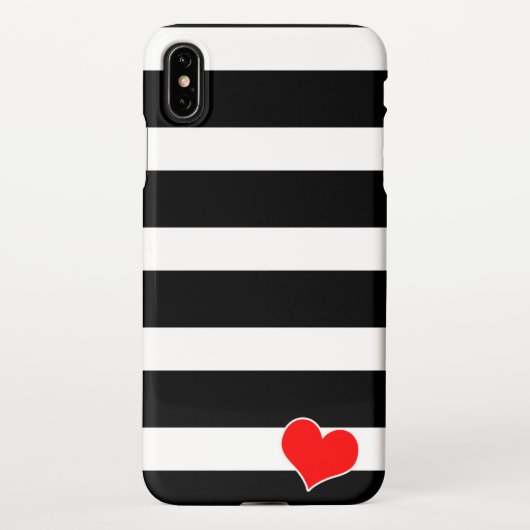 Trendy Black & White Striped iPhone Hülle (Rückseite)