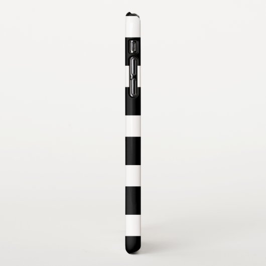 Trendy Black & White Striped iPhone Hülle (Linke Seite)