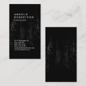 Trendy Black Wood Effect Moderne Visitenkarte (Vorne/Hinten)