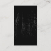 Trendy Black Wood Effect Moderne Visitenkarte (Rückseite)