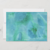 Trendy | Blau | Aquarell | Erster Geburtstag | Einladung (Rückseite)